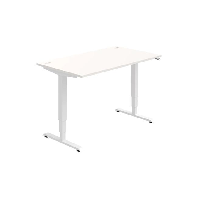 Work table RUN, ZO, 3S, 140x64.5-130.5x80 cm, white/white