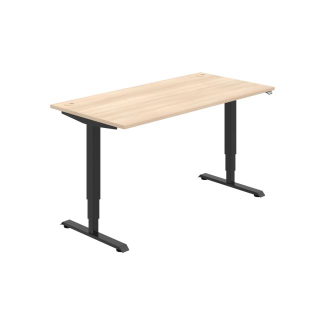 Work table RUN, ZO, 3S, 160x64.5-130.5x80 cm, agate/black