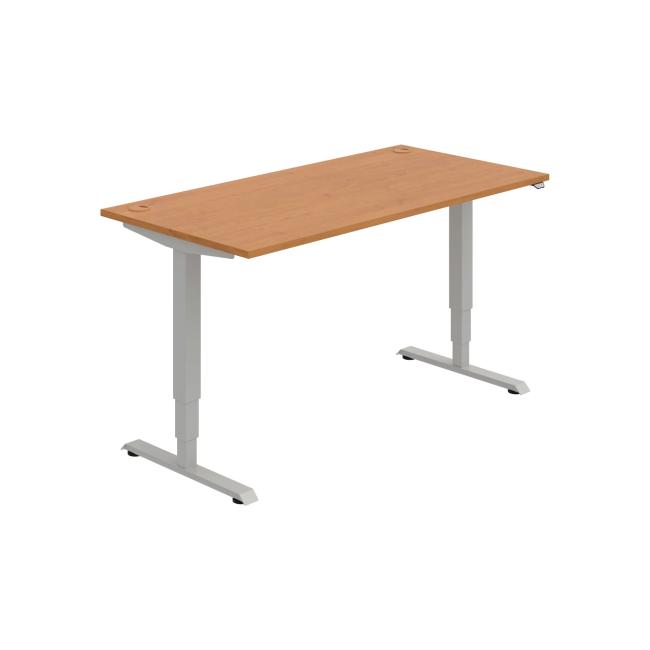Work table RUN, ZO, 3S, 160x64.5-130.5x80 cm, alder/grey