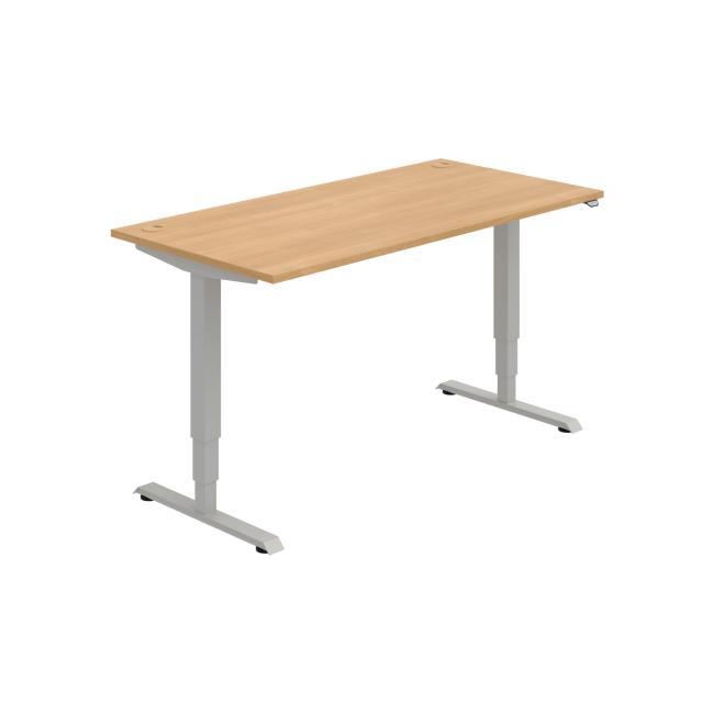 Work table RUN, ZO, 3S, 160x64.5-130.5x80 cm, oak/grey