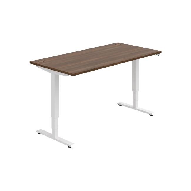 Work table RUN, ZO, 3S, 160x64.5-130.5x80 cm, walnut/white