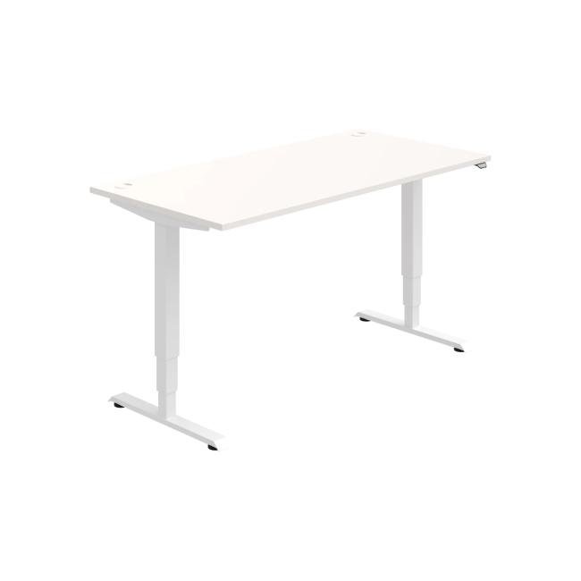 Work table RUN, ZO, 3S, 160x64.5-130.5x80 cm, white/white