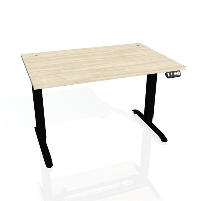 Motion desk, PO, 2S, 160x70.5-120.5x80 cm, agate/black