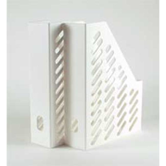 Stojan na časopisy KLASSIK biely 2 ks