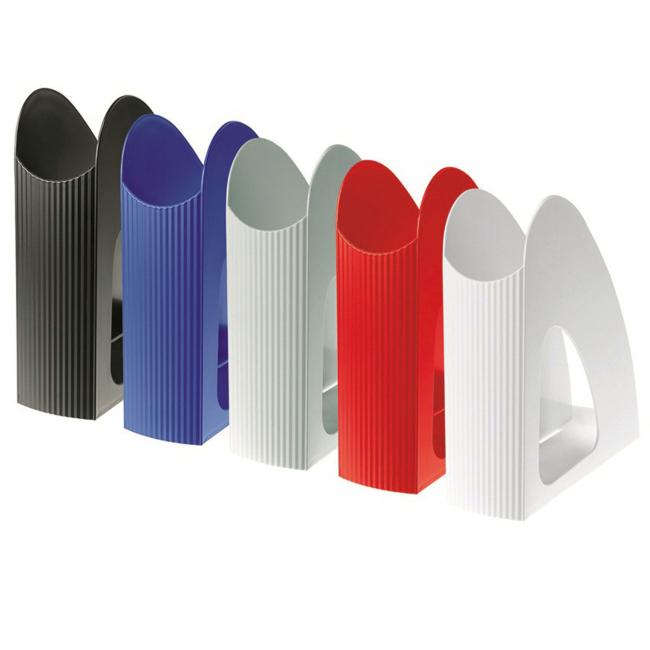 Twin black magazine rack