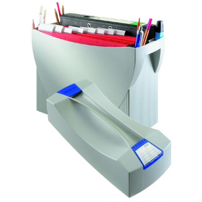 Portable box for hanging packages HAN SWING with gray lid