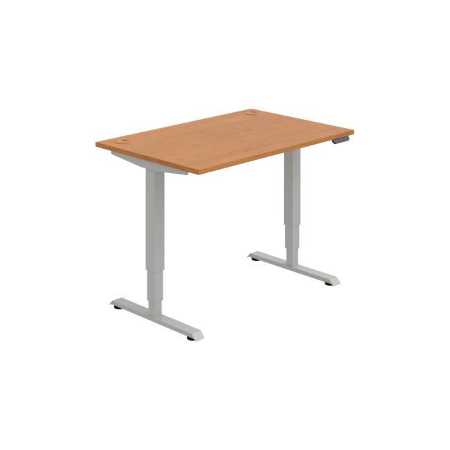 Work table RUN, PO, 3S, 120x64.5-130.5x80 cm, alder/grey