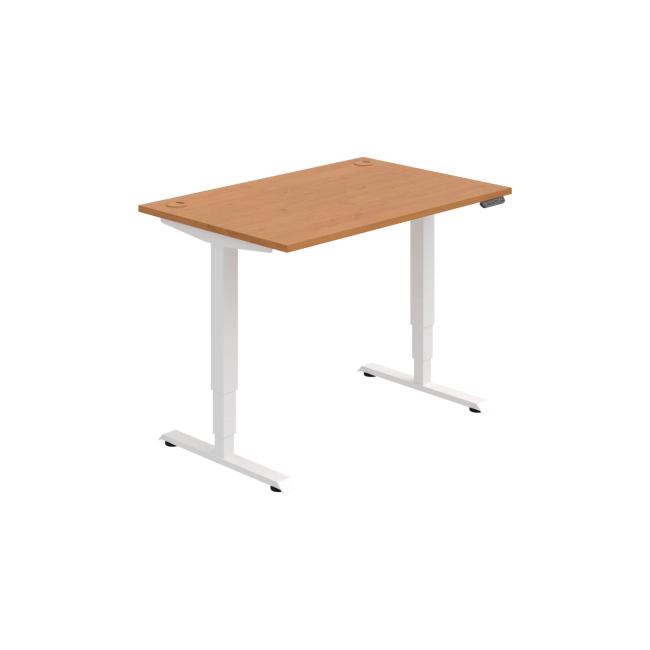 Work table RUN, PO, 3S, 120x64.5-130.5x80 cm, alder/white