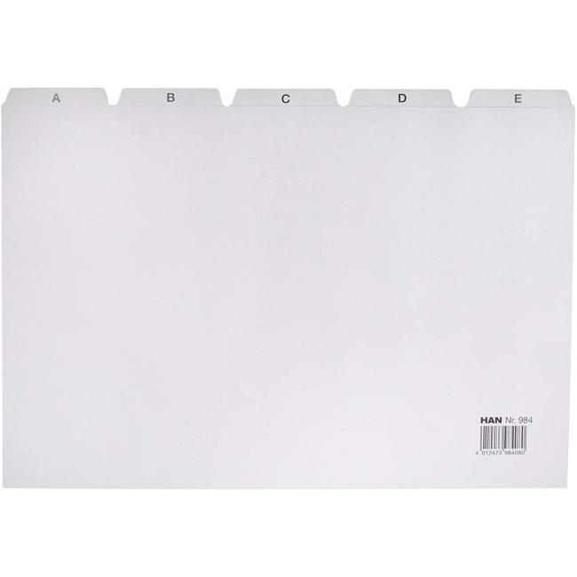 A4 plastic index cards for file cabinet HAN 954