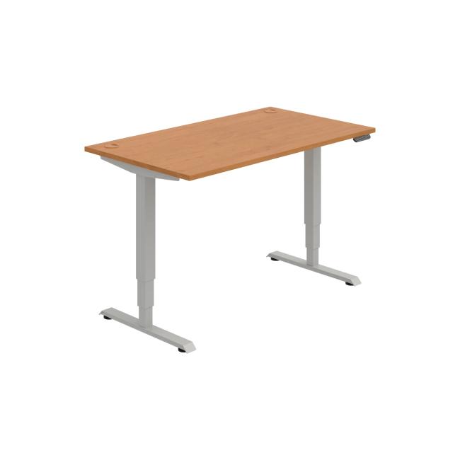 Work table RUN, PO, 3S, 140x64.5-130.5x80 cm, alder/grey