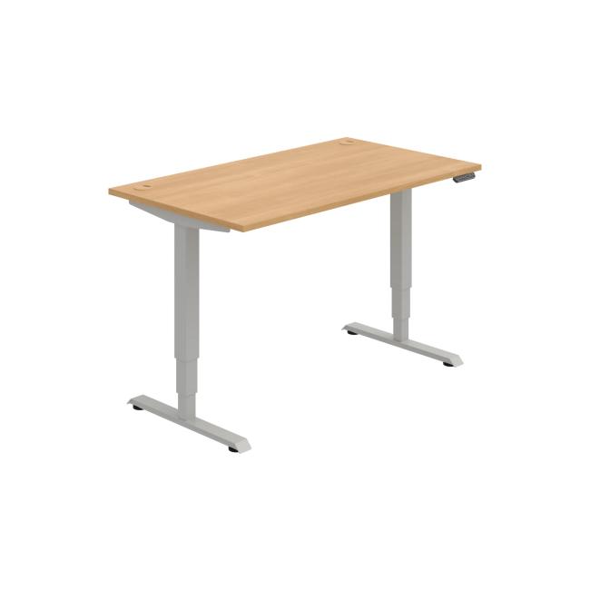 [ON223145] Work table RUN, PO, 3S, 140x64.5-130.5x80 cm, oak/grey