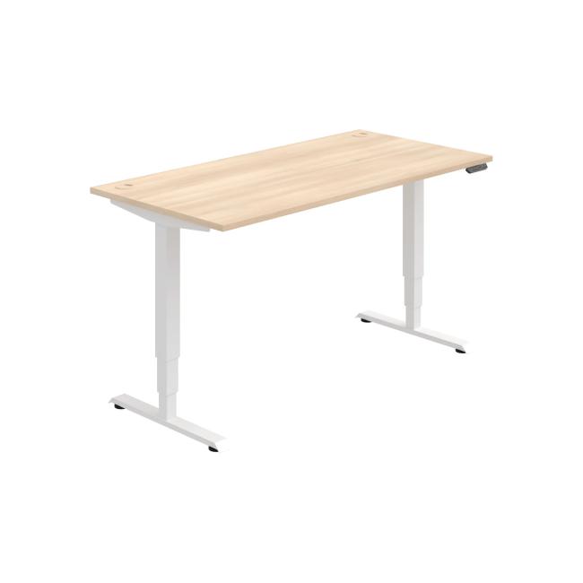 [ON225116] Work table RUN, PO, 3S, 160x64.5-130.5x80 cm, agate/white