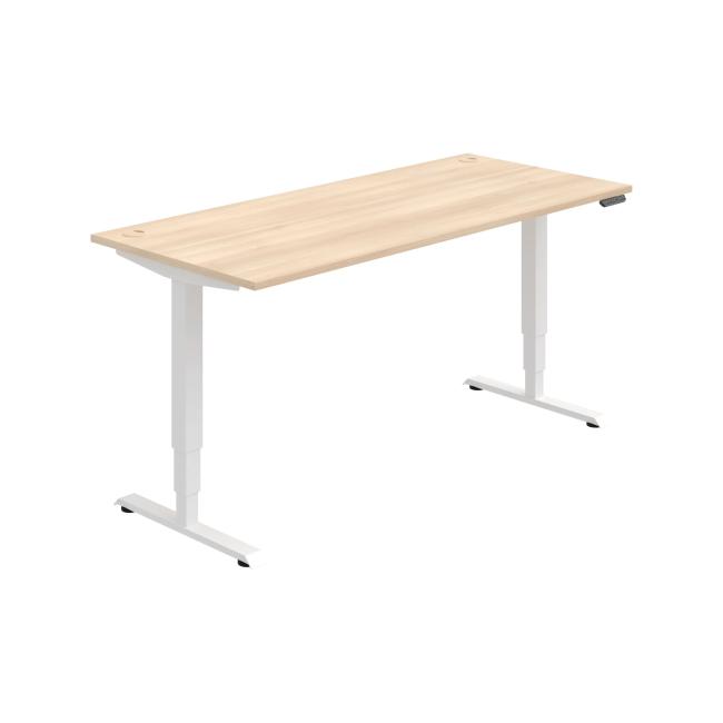 [ON227116] Work table RUN, PO, 3S, 180x64.5-130.5x80 cm, agate/white