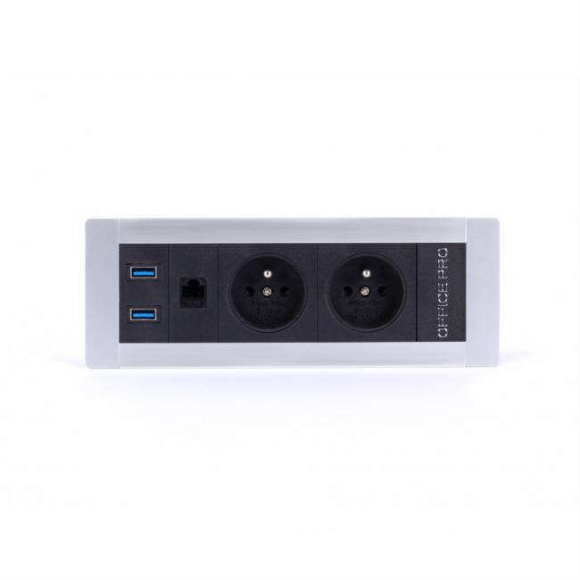 Drawer fixed panel Vault 016, silver