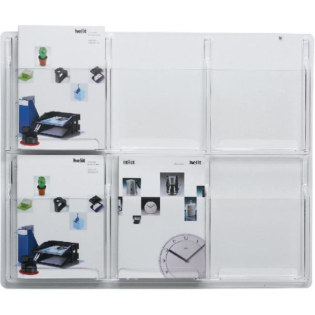 Presentation panel with 6 shelves