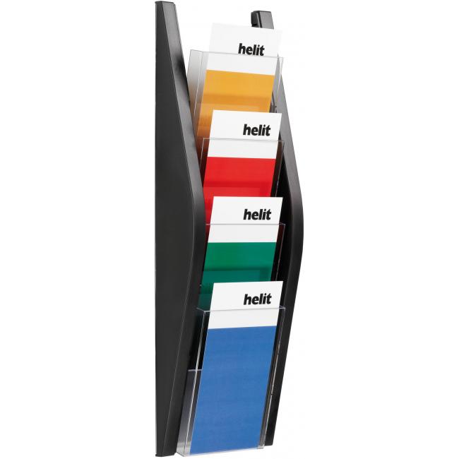 [HE627039] Prezentačný stojan Helit 4x1/3A4 čierny