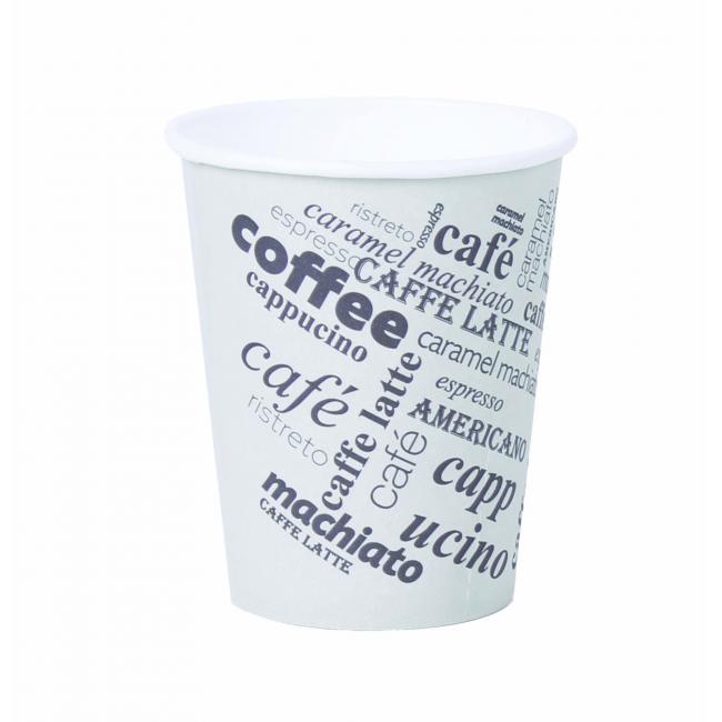 [HI092602] Paper cup 280ml 'M' Coffee to go with motif 50 pcs