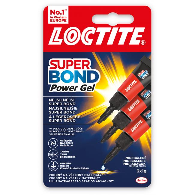 [HK733276] Sekundové lepidlo LOCTITE Super Bond Power Gel Mini Trio 3x1g