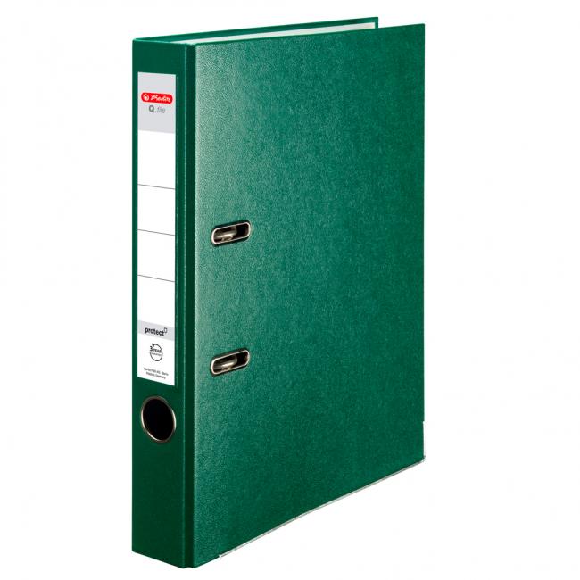 Lever filer Herlitz Q.file 5cm green