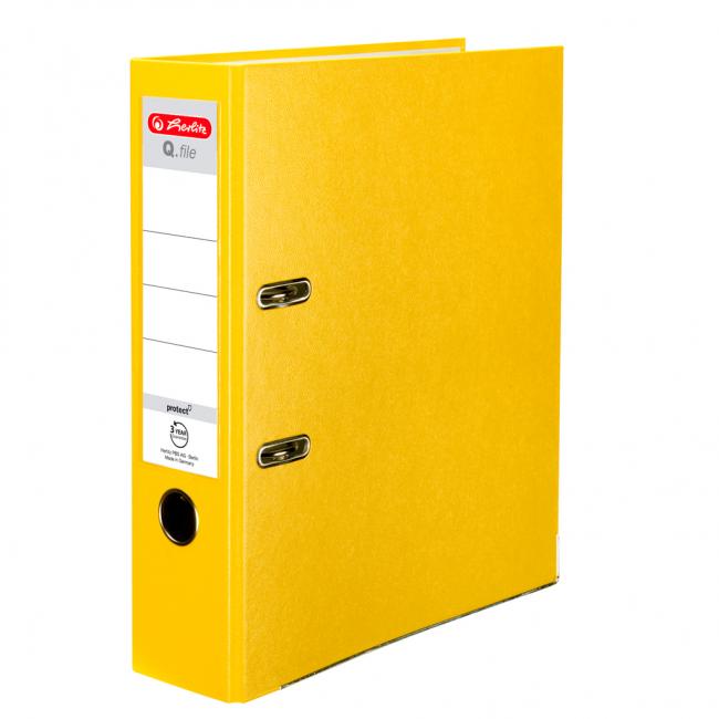 Lever filer Herlitz Q.file 8cm yellow