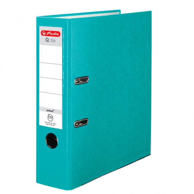 Lever filer Herlitz Q.file 8cm turquoise