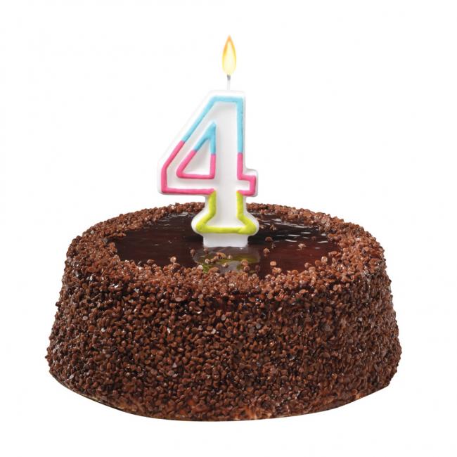 [HL012094] Cake candle number 4