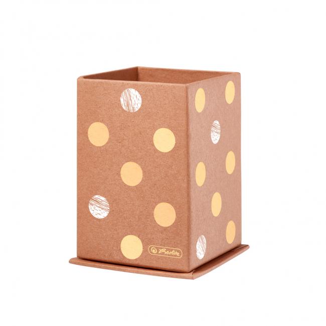 [HL021826] Herlitz Pure Glam pen stand 6.5x6.5cm