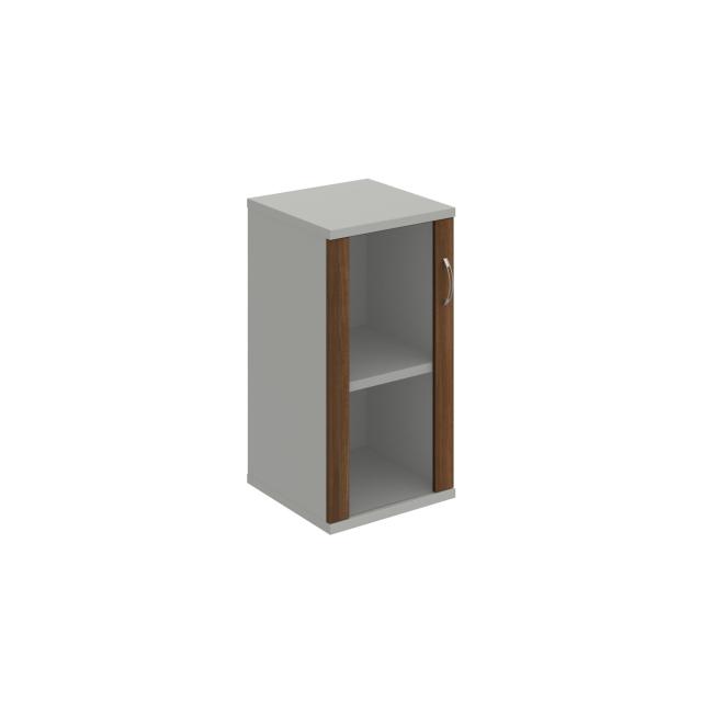 Shelving cabinet Strong L, 40x76.8x40 cm, walnut/grey
