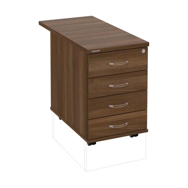 Hobis container, 40x60x80 cm, walnut/walnut