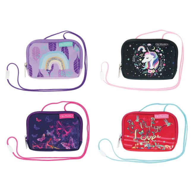 Neck bag Herlitz Girls, mix of motifs, 4 pcs