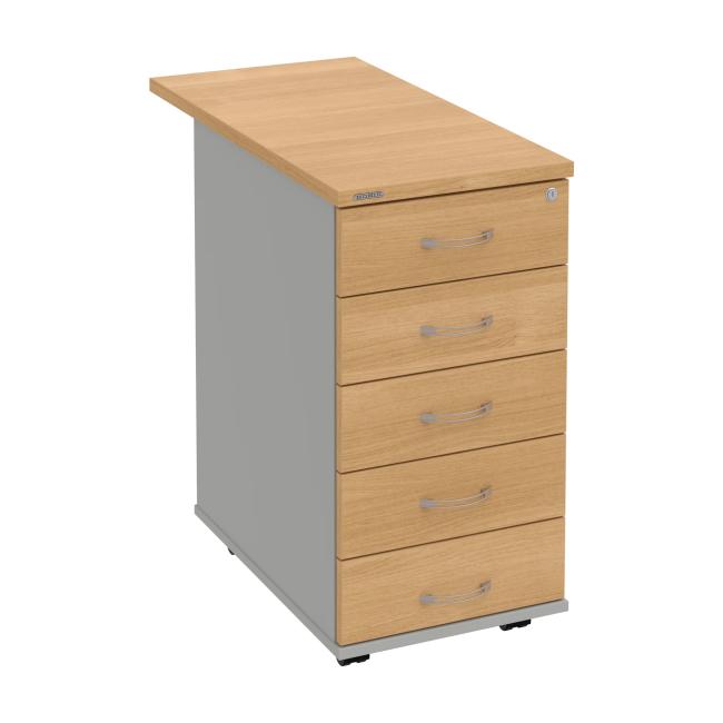 Hobis container, 40x75.5x80 cm, oak/grey