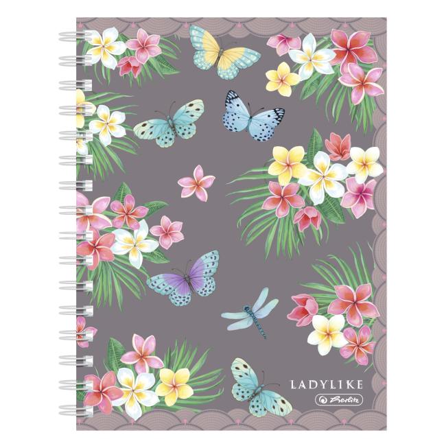 Square notepad Herlitz Ladylike A5, 100 sheets, Butterfly