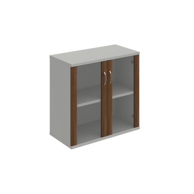 Strong shelf cabinet, 80x76.8x40 cm, walnut/grey