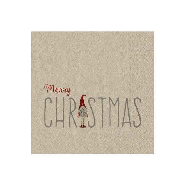 [HL050157] Christmas napkins 33x33cm Christmas elf 20 pcs