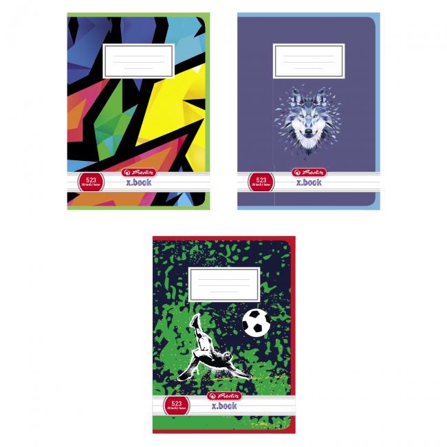 [HL078318] Notebook Herlitz 523, A5, lined, 70g/m2, mix of boys' motifs