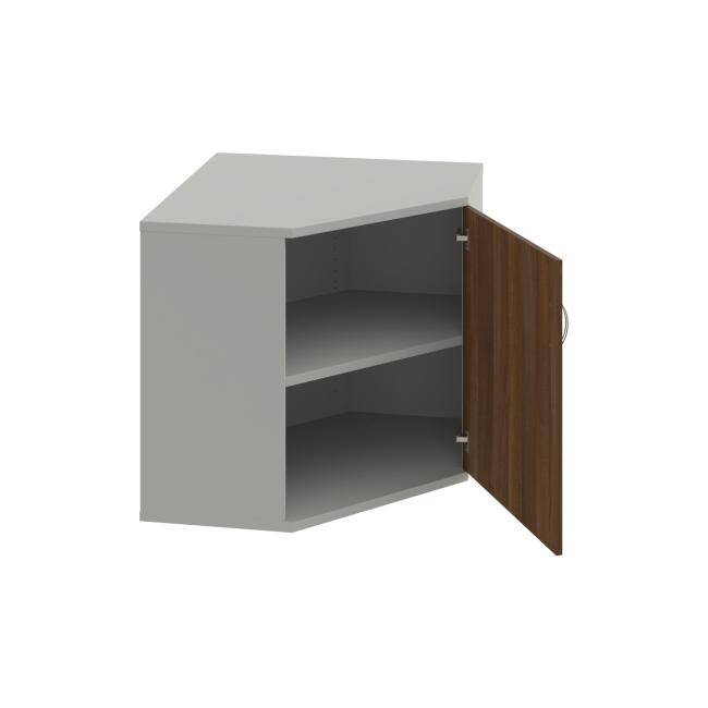 Shelving cabinet Strong P, 80x76.8x40 cm, walnut/grey