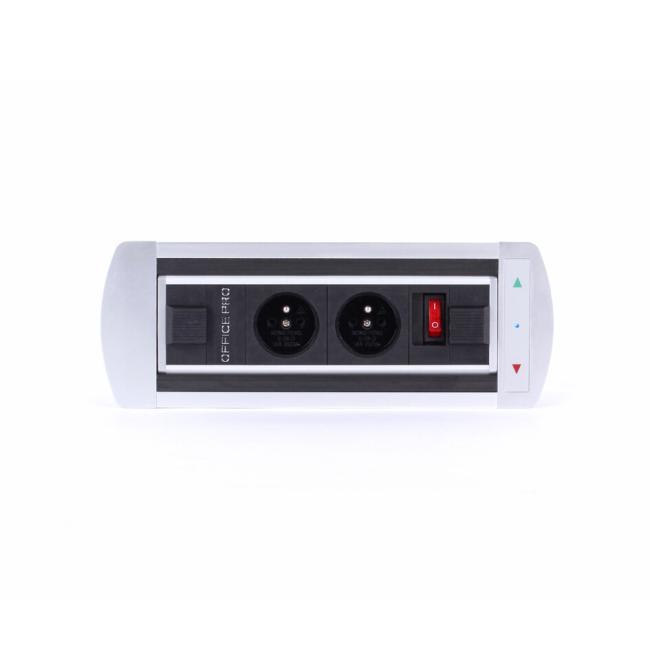 [ON290020] Zásuvkový elektr. otočný panel Vault 011, strieborný