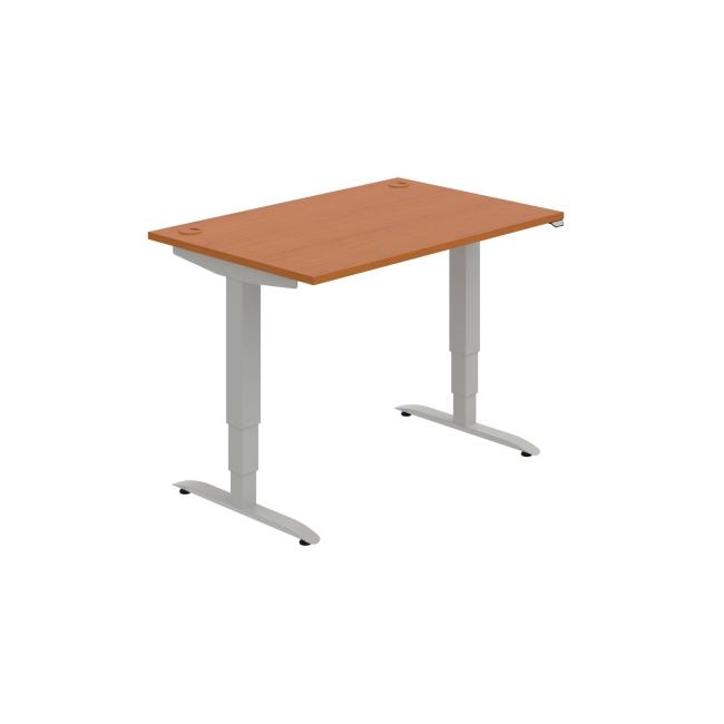 [ON312053] Pracovný stôl Motion, ZO, 3S, 120x61 - 128x80 cm, čerešňa/sivá