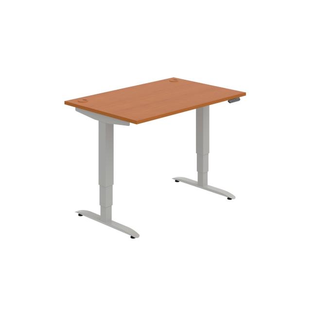 Motion desk, PO, 3S, 120x61 - 128x80 cm, cherry/grey