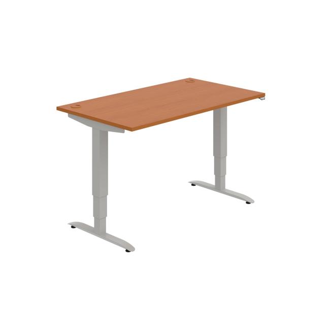 [ON314053] Pracovný stôl Motion, ZO, 3S, 140x61 - 128x80 cm, čerešňa/sivá