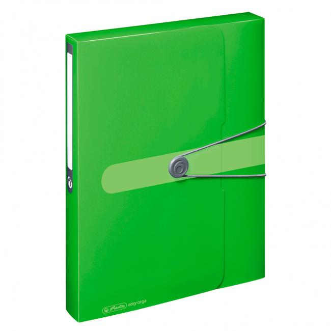 [HL206133] Plastový box s gumičkou Herlitz Easy Orga A4 PP zelený