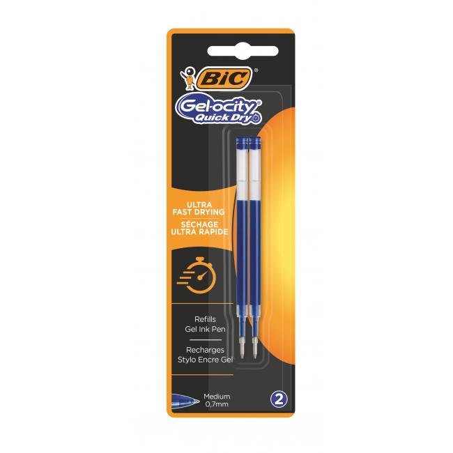 [BC967378] Náhradná náplň do gélového valčeka BIC Gelocity QUICKDRY Blue 2 ks