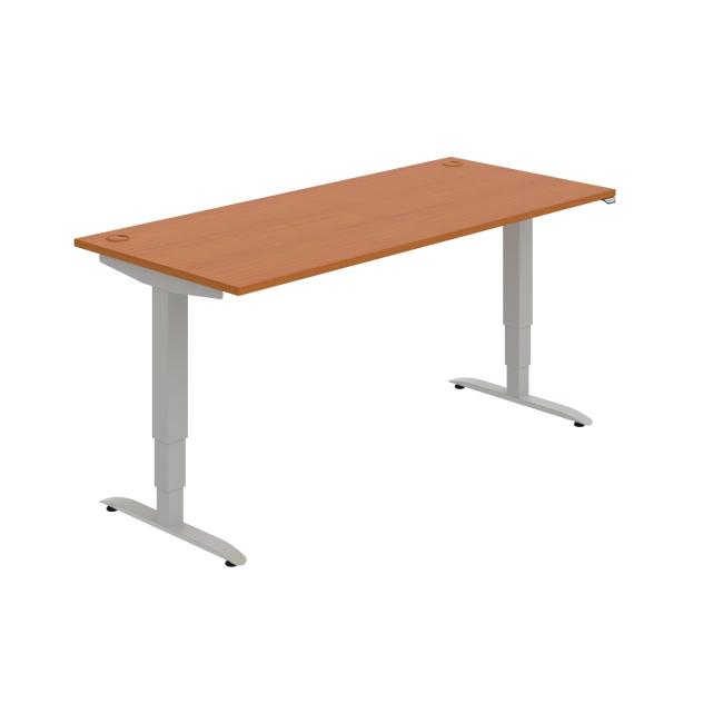 Motion desk, ZO, 3S, 180x61 - 128x80 cm, cherry/grey
