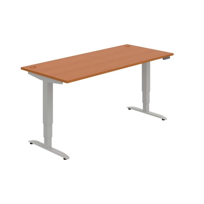 [ON318153] Motion desk, PO, 3S, 180x61 - 128x80 cm, cherry/grey
