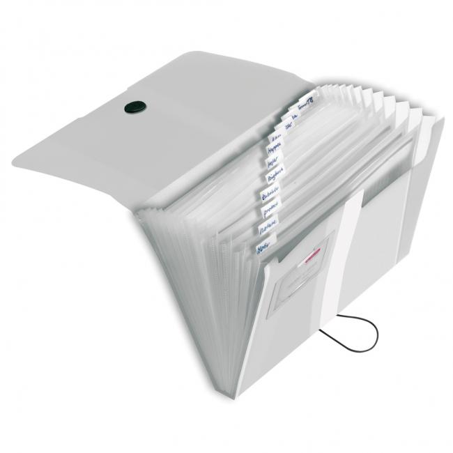 [HL277936] Plastová aktovka s priehradkami Herlitz Easy Orga priehľadná číra