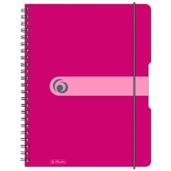 Square notepad Herlitz Easy Orga A4 80 sheets dark pink