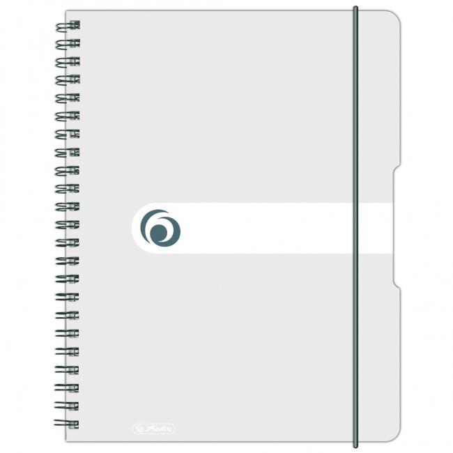Square notepad Herlitz Easy Orga A4 80 sheets transparent white