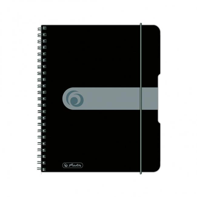 Square notepad Herlitz Easy Orga A5 80 sheets black