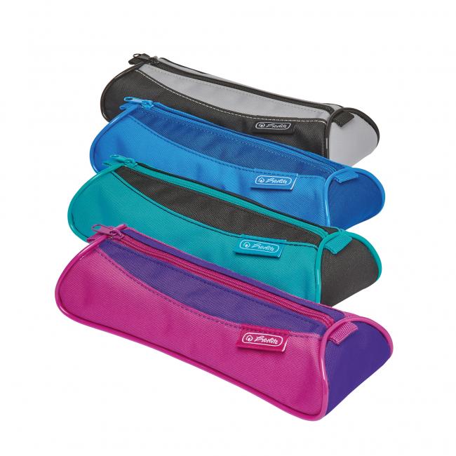 Herlitz trojuholníkové puzdro, 21x9x5cm dvojfarebný mix farieb