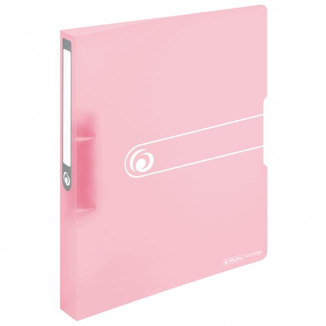 [HL409026] Binder 2-ring Herlitz PP 2.5cm transparent rose